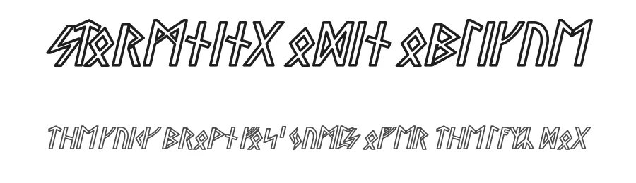 Stormning Odin Oblique by Robert Jablonski, Mew Too — Display Font