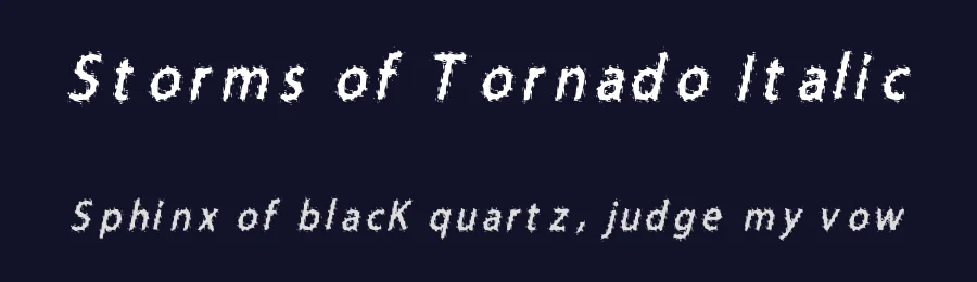 Storms of Tornado Italic — Display Font — thumbnail 2