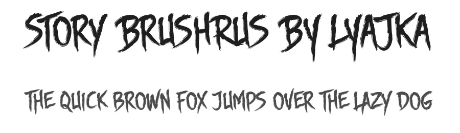 Story BrushRUS BY LYAJKA by Dexsar Harry Anugrah — Display Font