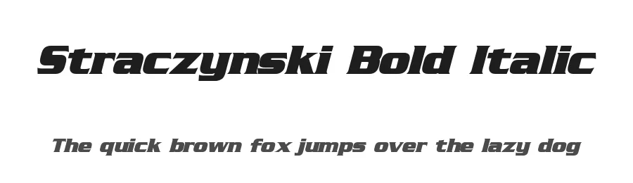 Straczynski Bold Italic by Neale Davidson — Display Font
