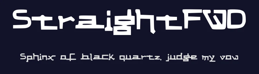 StraightFWD — Display Font — thumbnail 2