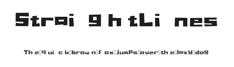 StraightLines — Display Font