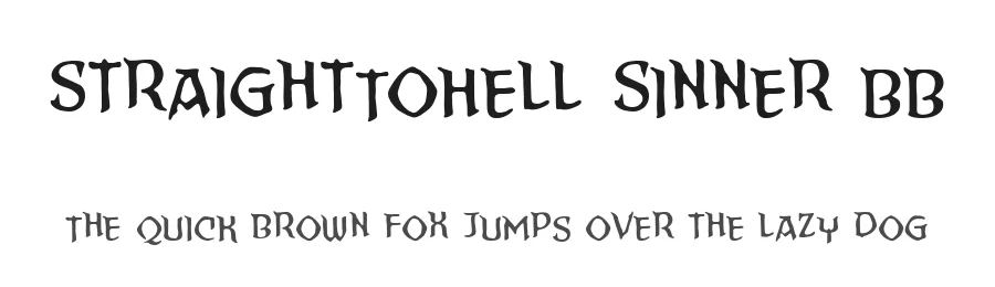 StraightToHell Sinner BB by Nate Piekos — Display Font