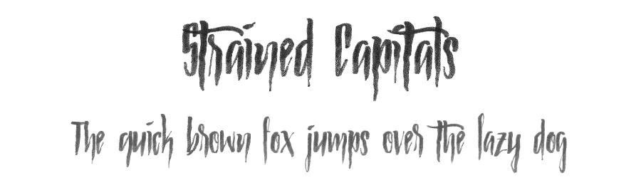 Strained Capitals by The Branded Quotes — Display Font