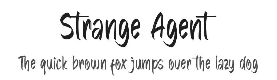 Strange Agent by Toni Dzulham — Display Font