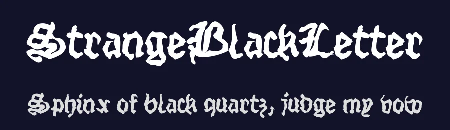 StrangeBlackLetter — Display Font — thumbnail 2