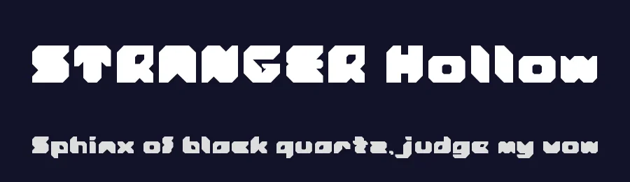 STRANGER Hollow by http://www.dafont.com/wino-s-kadir.d2209 — Display Font — thumbnail 2