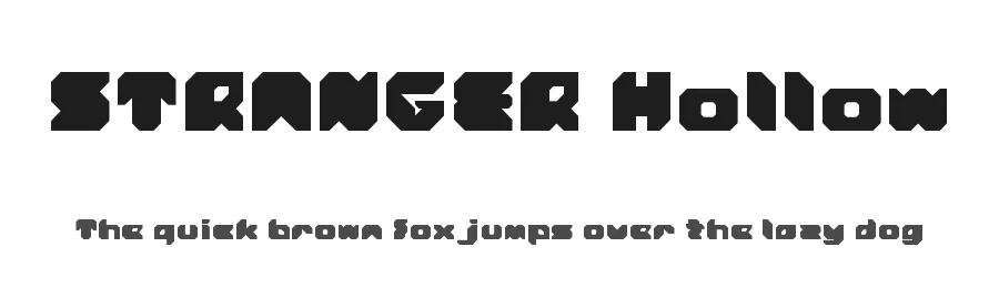 STRANGER Hollow by http://www.dafont.com/wino-s-kadir.d2209 — Display Font