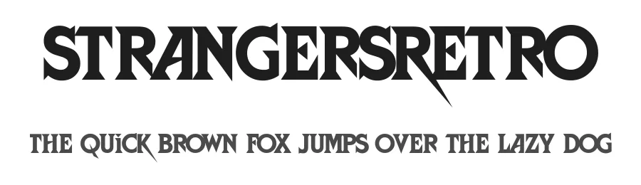 StrangersRetro — Display Font