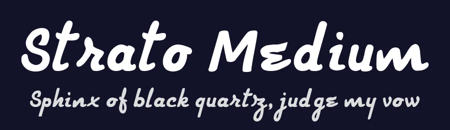 Strato Medium — Display Font — thumbnail 2