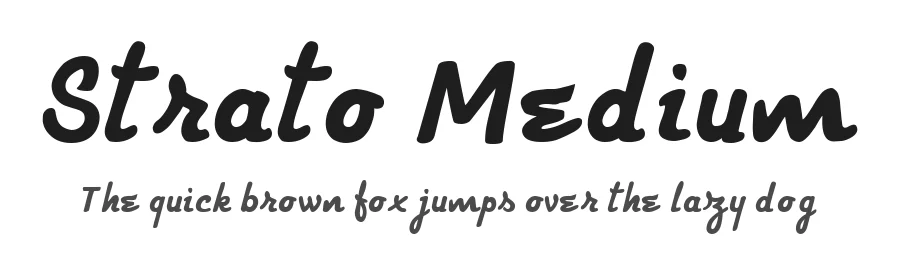 Strato Medium — Display Font