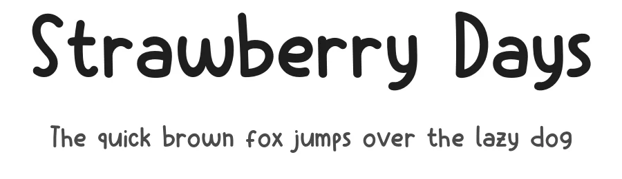Strawberry Days by Khurasan & Jalembe — Display Font