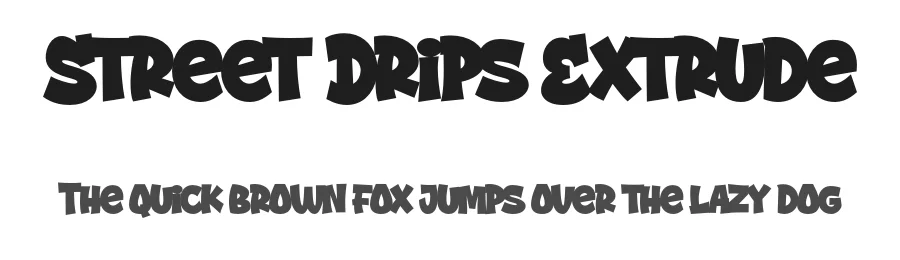 Street Drips Extrude by Bangkit Tri Setiadi — Display Font