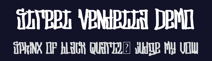 Street Vendetta Demo by José Lobos — Display Font — thumbnail 2