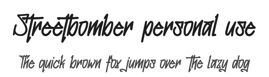 Streetbomber personal use by Donis Miftahudin — Display Font