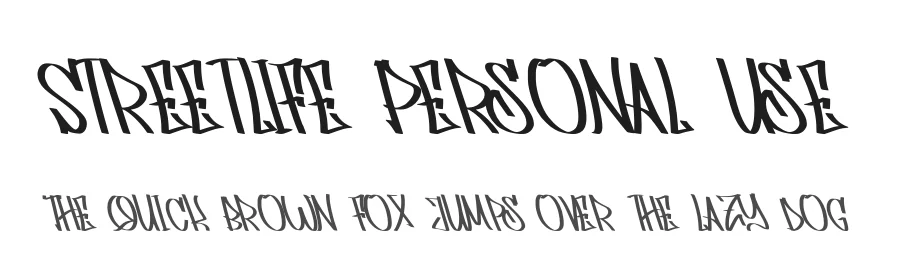 Streetlife Personal use by Donis Miftahudin — Display Font