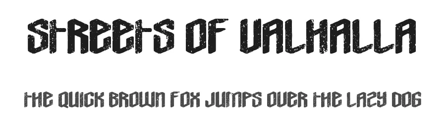 Streets Of Valhalla by Woodcutter Manero — Display Font