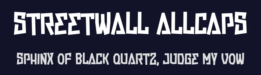 Streetwall Allcaps by Adi — Display Font — thumbnail 2