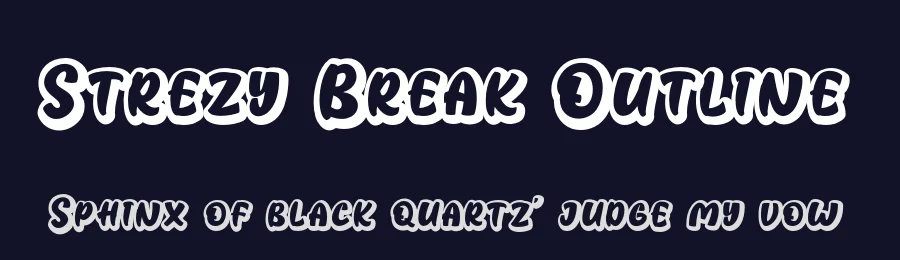 Strezy Break Outline — Display Font — thumbnail 2