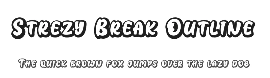 Strezy Break Outline — Display Font