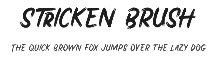 Stricken Brush by Nurf Designs — Display Font