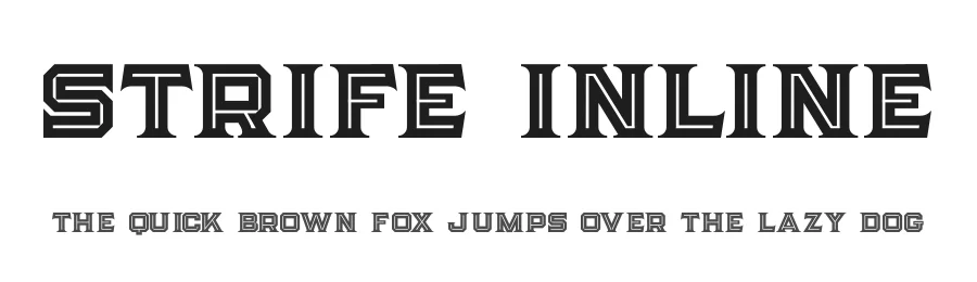 Strife Inline by cruzine — Display Font