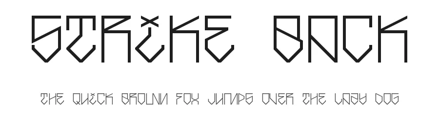 Strike Back by Out Of Step Font Company — Display Font