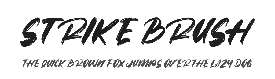 Strike Brush by Hayinah — Display Font