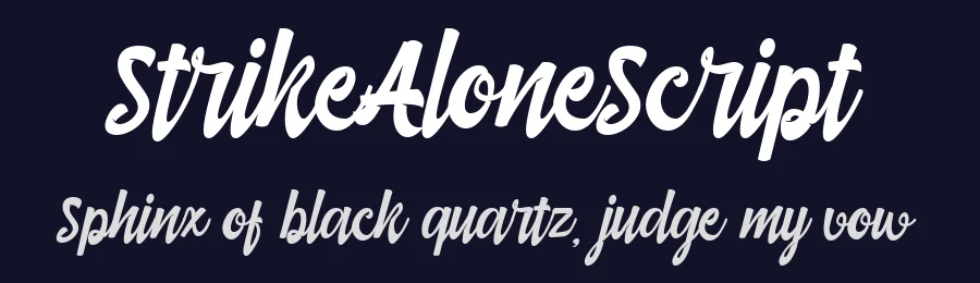 StrikeAloneScript by Debut Studio — Script Font — thumbnail 2