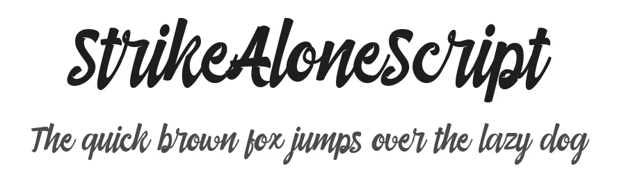 StrikeAloneScript by Debut Studio — Script Font