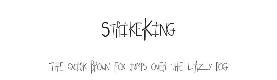 StrikeKing by Xerographer Fonts Max Infeld — Display Font