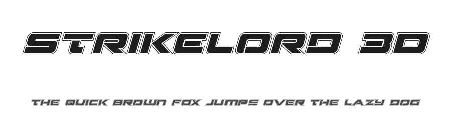 Strikelord 3D by Daniel Zadorozny — Display Font