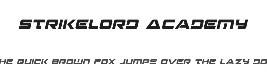 Strikelord Academy by Daniel Zadorozny — Display Font