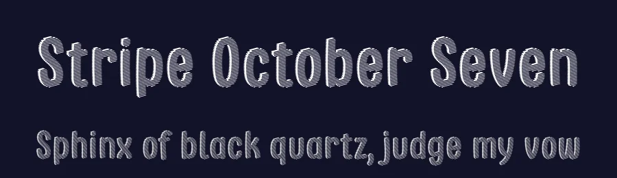 Stripe October Seven by Situjuh Nazara — Display Font — thumbnail 2