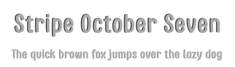 Stripe October Seven by Situjuh Nazara — Display Font