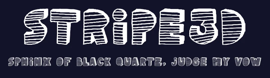 stripe3D — Display Font — thumbnail 2