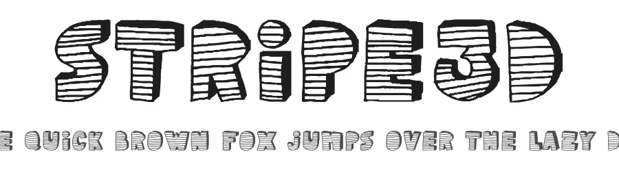 stripe3D — Display Font