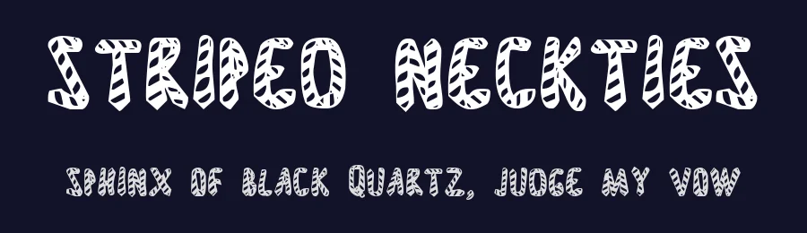 Striped Neckties — Display Font — thumbnail 2