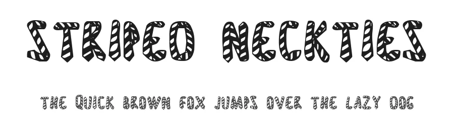 Striped Neckties — Display Font