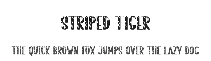 Striped Tiger — Display Font