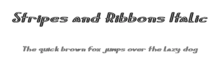 Stripes and Ribbons Italic by Joseph Dawson — Display Font