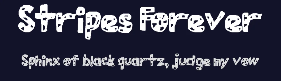 Stripes Forever — Display Font — thumbnail 2