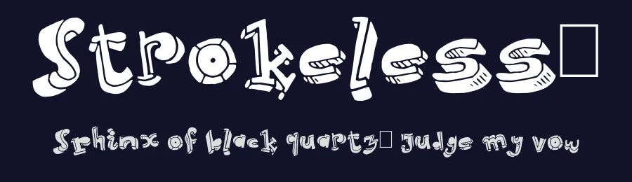 Strokeless1 — Display Font — thumbnail 2