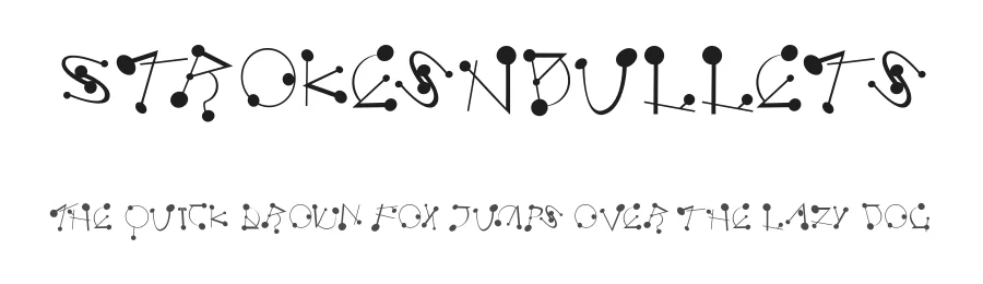StrokesNBullets — Display Font