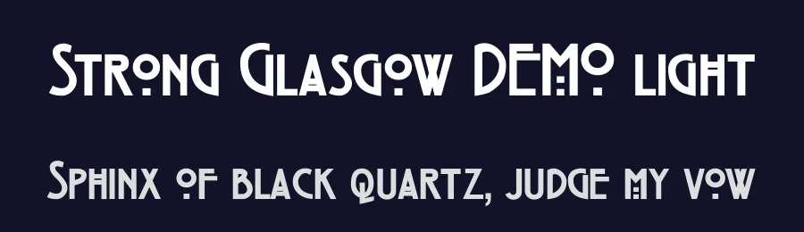 Strong Glasgow DEMO light by Guilhem GRECO/ Hypefontsô — Display Font — thumbnail 2