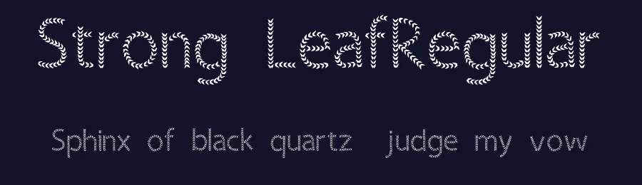 Strong LeafRegular — Display Font — thumbnail 2