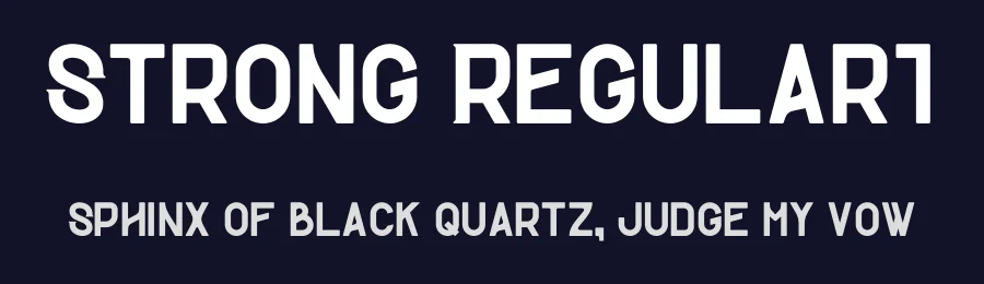Strong Regular1 by saiful rizal — Display Font — thumbnail 2