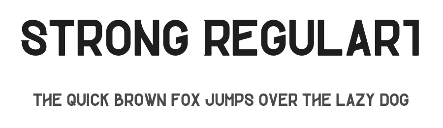 Strong Regular1 by saiful rizal — Display Font