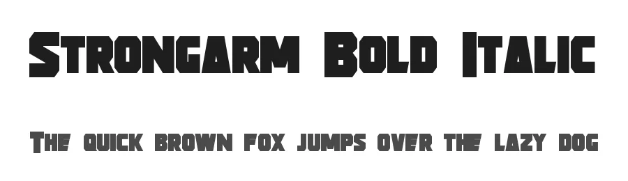 Strongarm Bold Italic by Neale Davidson — Display Font