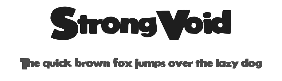 StrongVoid by Xerographer Fonts Max Infeld — Display Font
